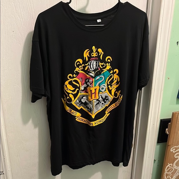 hogwarts Other - Black and Yellow Hogwarts Crest Short Sleeve Tee